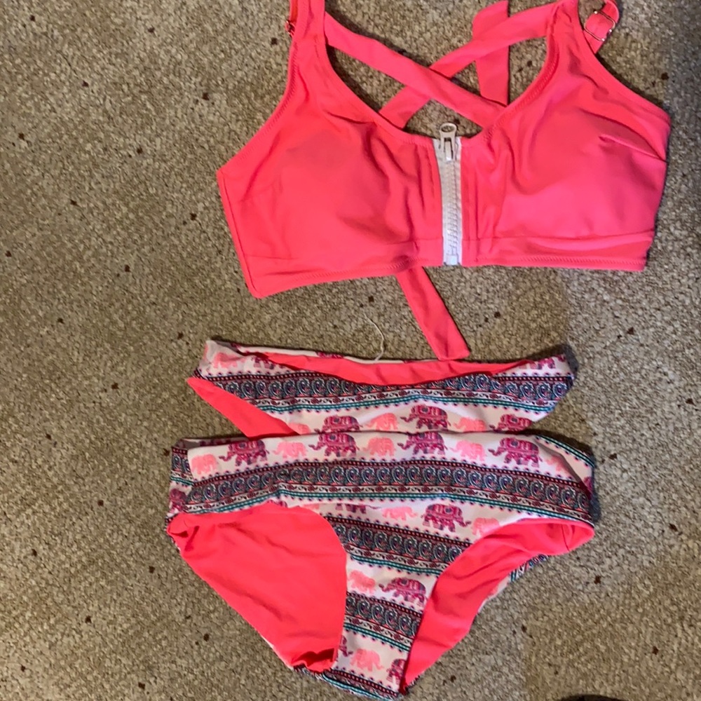 Two piece swim suit